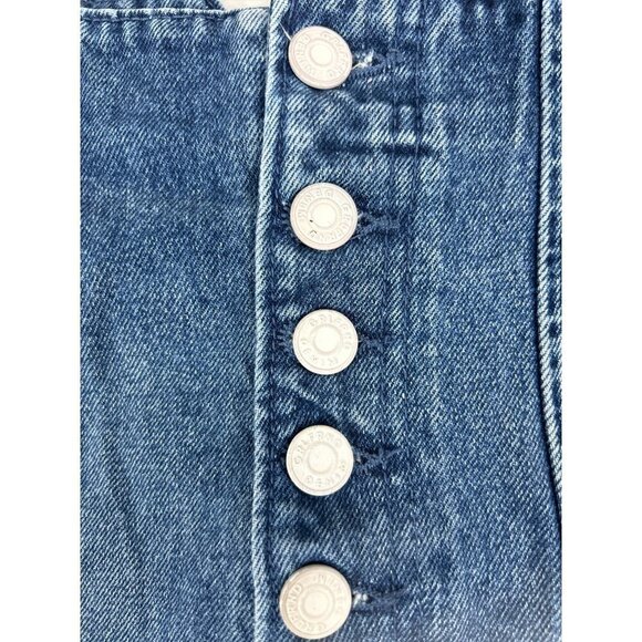 GRLFRND Twiggy Button Fly Denim Skirt Med Wash Size 25 - Picture 5 of 12